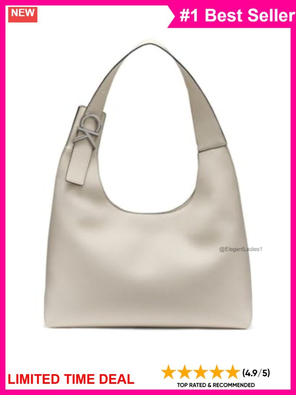 Vegan Leather Slouchy Hobo Shoulder Bag Adjustable Strap